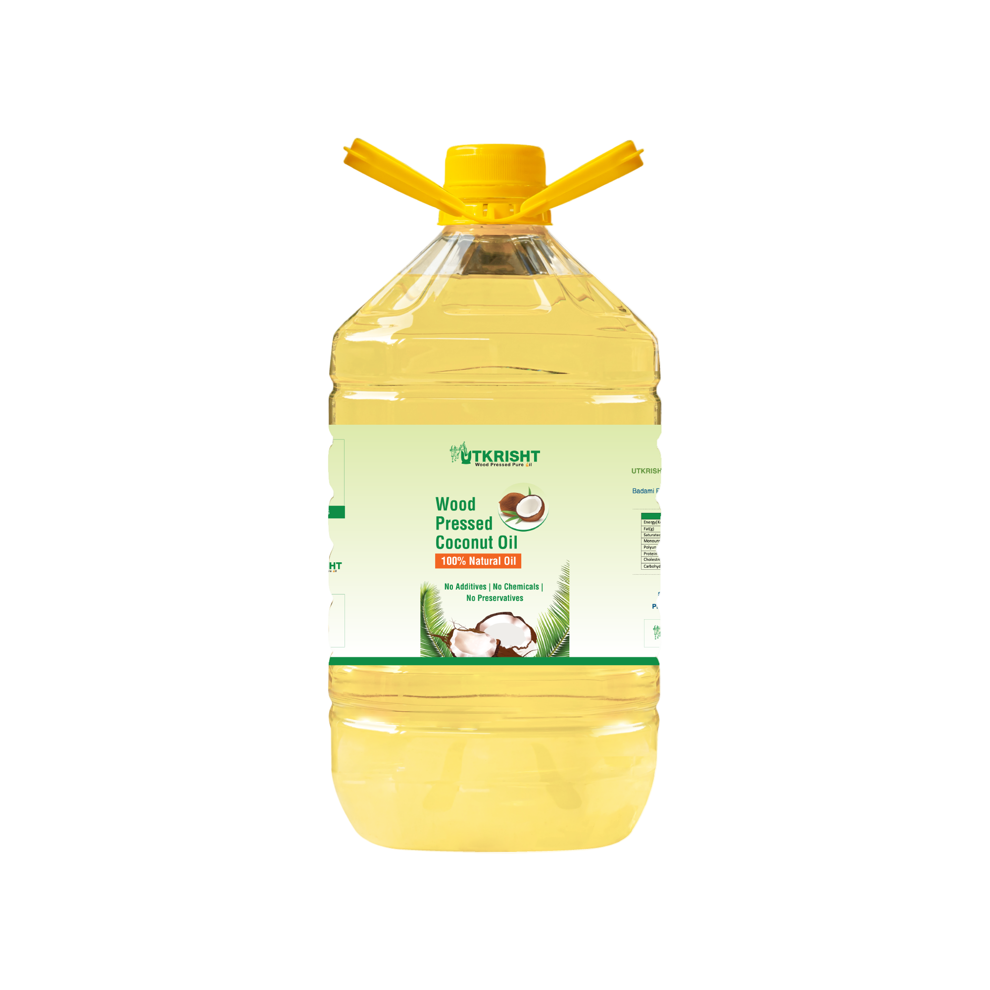 Wood pressed coconut oil