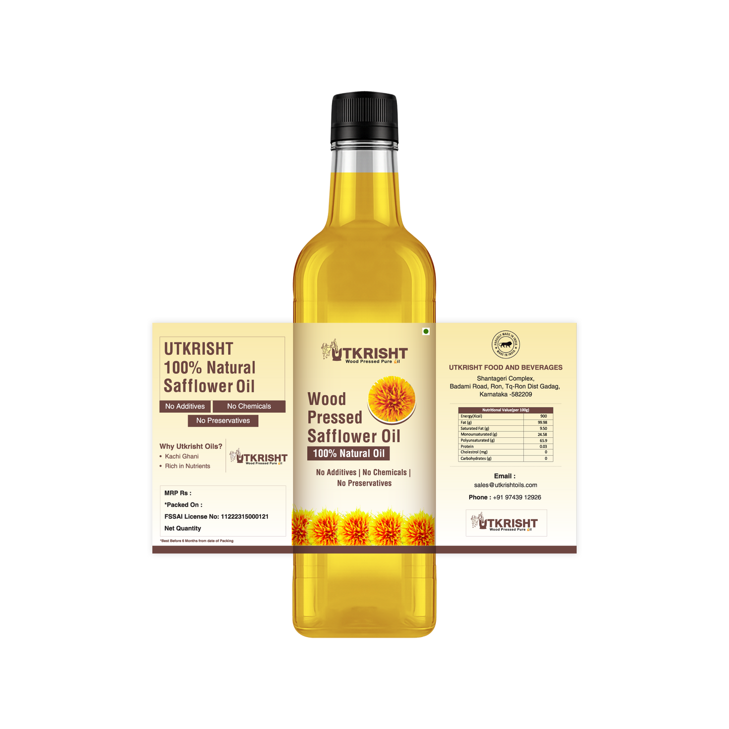 Utkrisht - Wood Pressed Safflower Oil